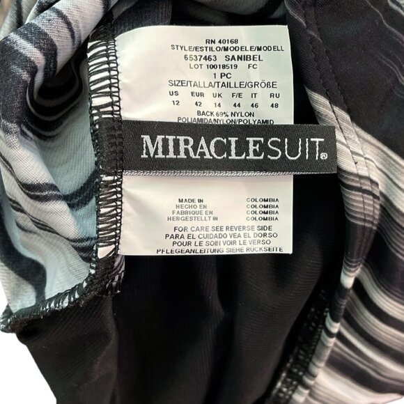 Miraclesuit Sanibel Warp Speed Underwire Wrap One Piece Swimsuit NWT New 12 - Picture 7 of 8
